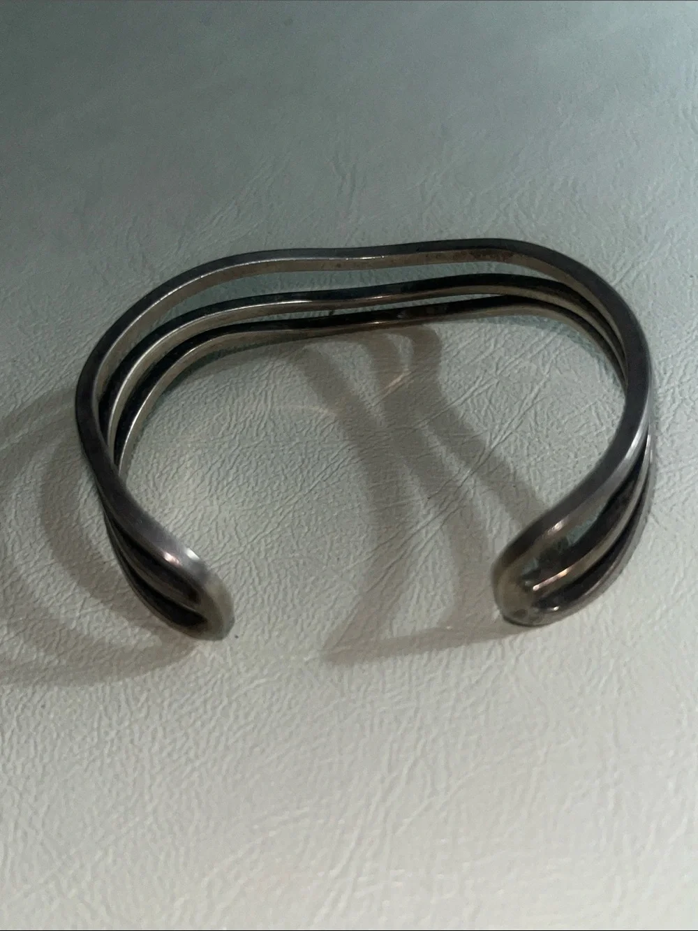 Mexico 925 Sterling Multi-Row Open Cuff Bracelet